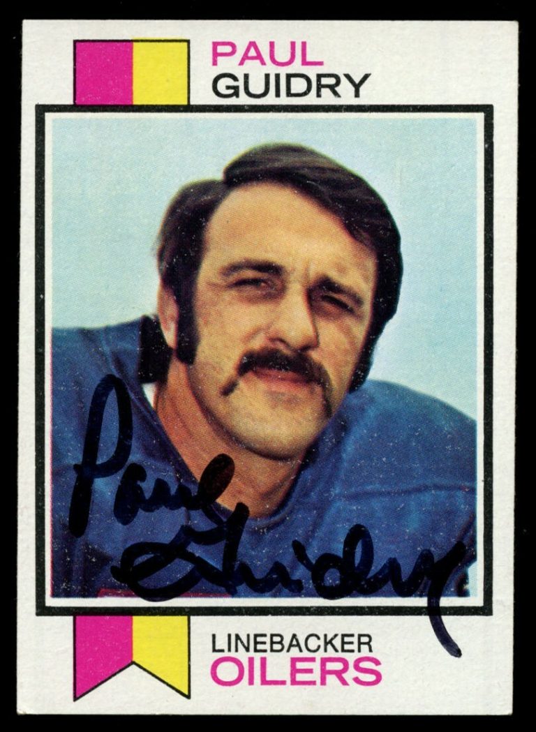 Paul Guidry #283 signed autograph auto 1973 Topps Football Trading Card
