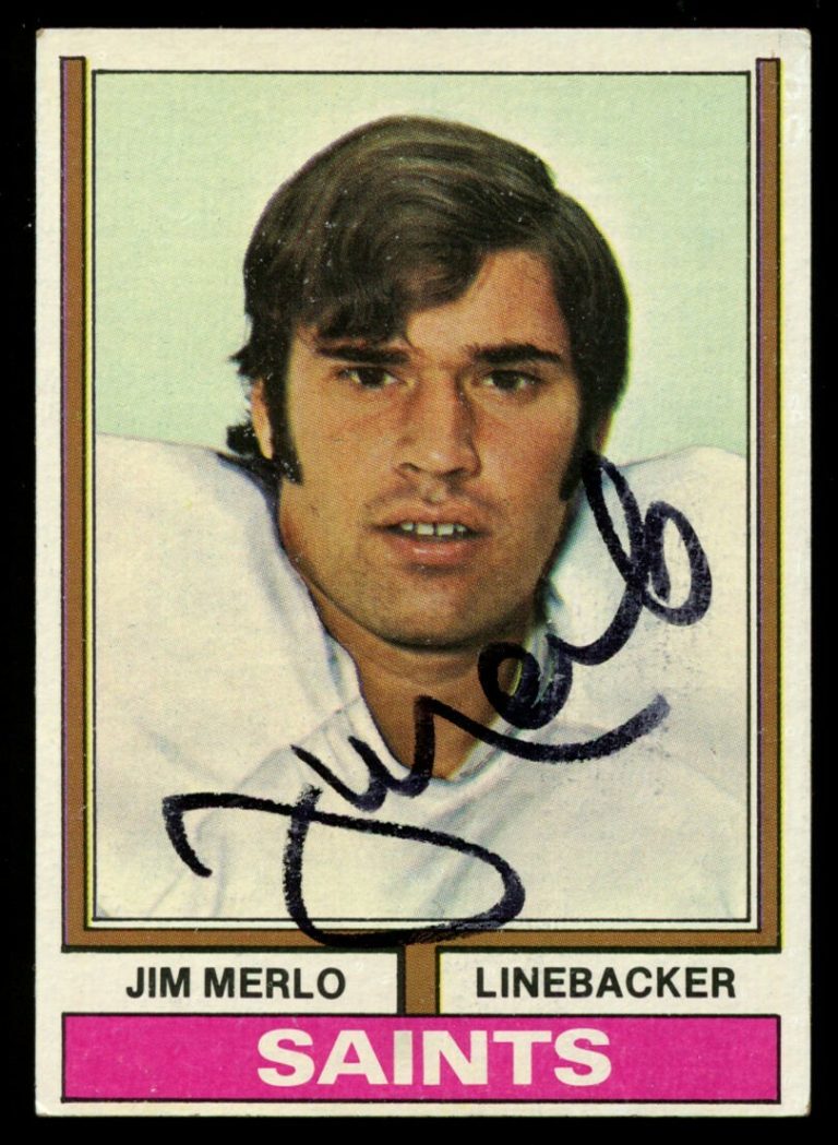 Jim Merlo #153 signed autograph auto 1974 Topps Football Trading Card