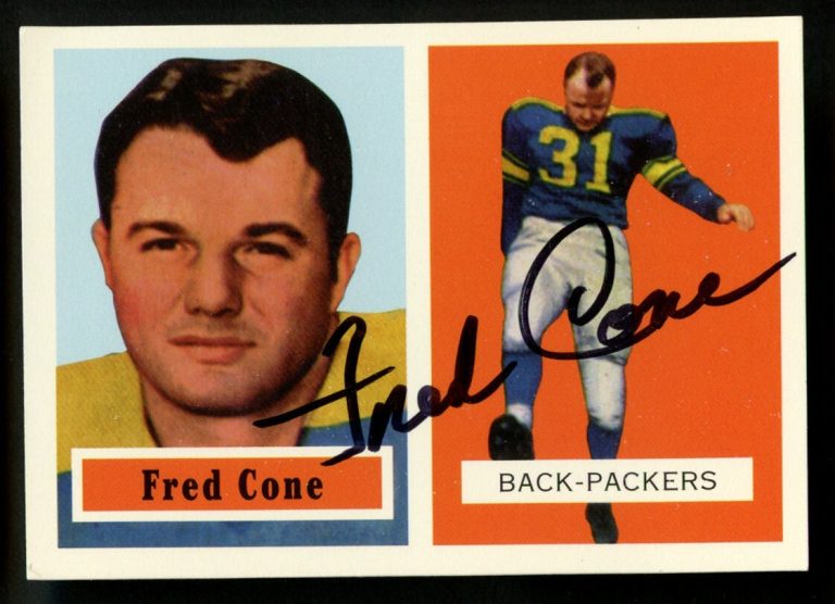 Fred Cone #107 d2021 signed autograph 1994 Topps 1957 Archives Football Card