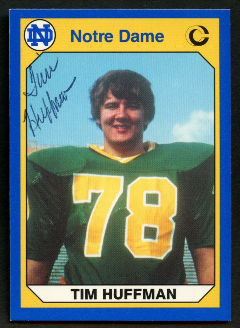 Tim Huffman #82 signed autograph auto 1990 Notre Dame Collegiate Collection Card