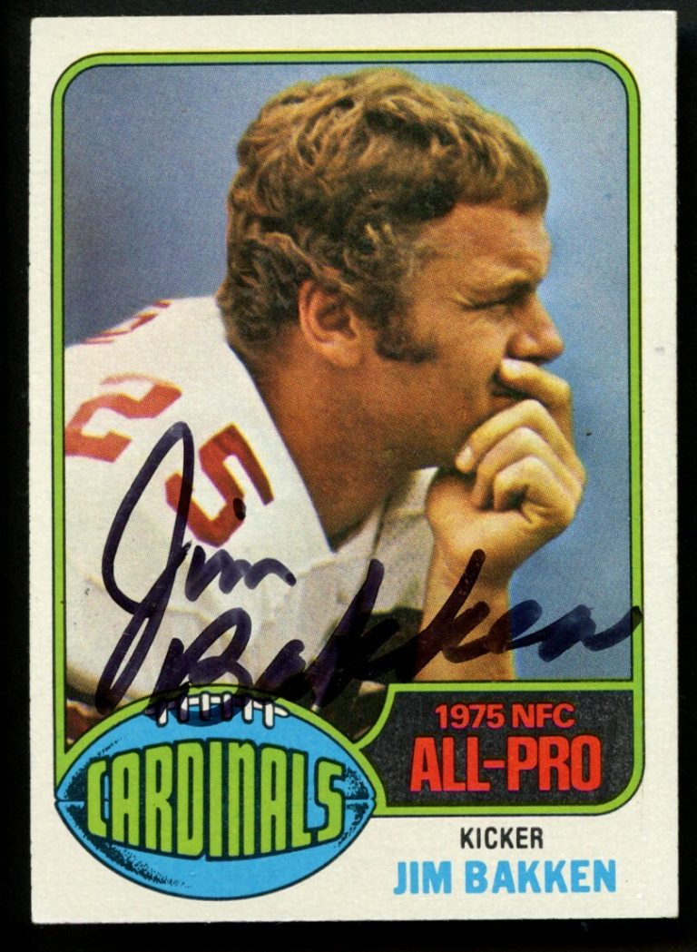 Jim Bakken #290 signed autograph auto 1976 Topps Football Trading Card