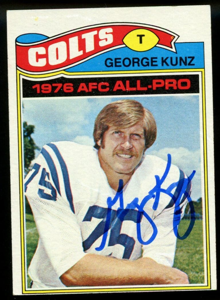 George Kunz #70 signed autograph auto 1977 Topps Football Trading Card