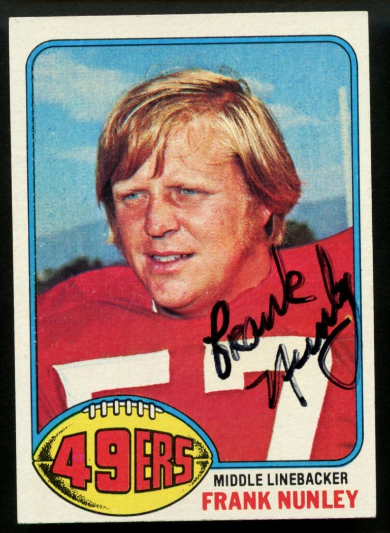 Frank Nunley #182 signed autograph auto 1976 Topps Football Trading Card