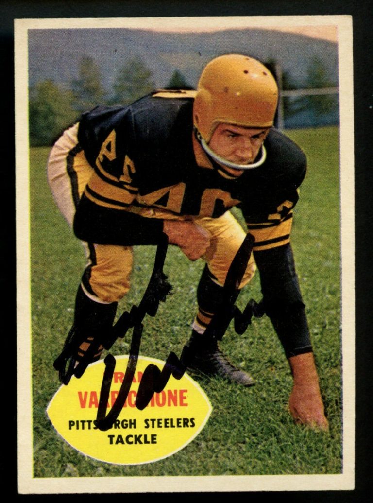 Frank Varrichione #97 signed autograph auto 1960 Topps Football Trading Card