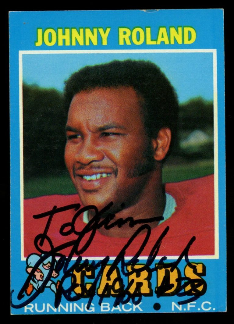 Johnny Roland #123 signed autograph auto 1971 Topps Football Trading Card