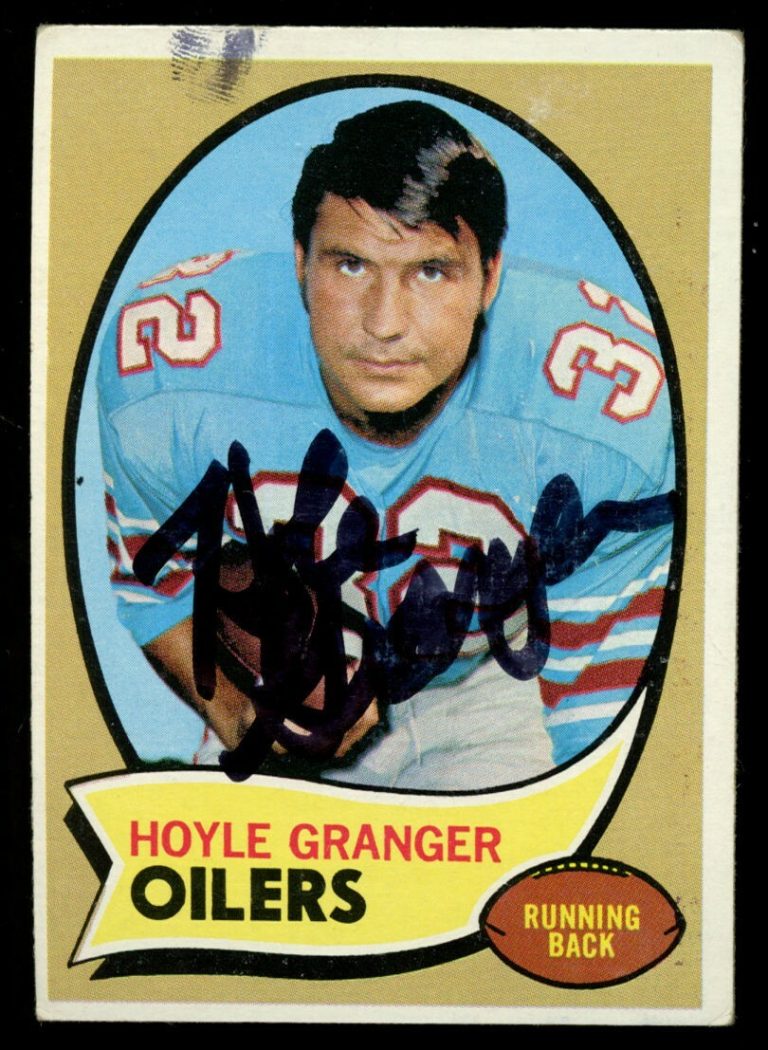 Hoyle Granger #155 signed autograph auto 1970 Topps Football Trading Card