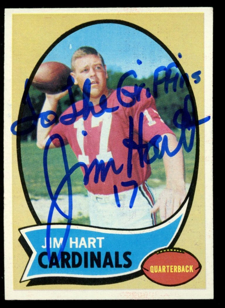 Jim Hart #177 signed autograph auto 1970 Topps Football Trading Card
