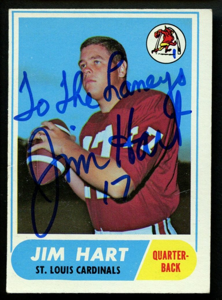 Jim Hart #60 signed autograph auto 1968 Topps Football Trading Card