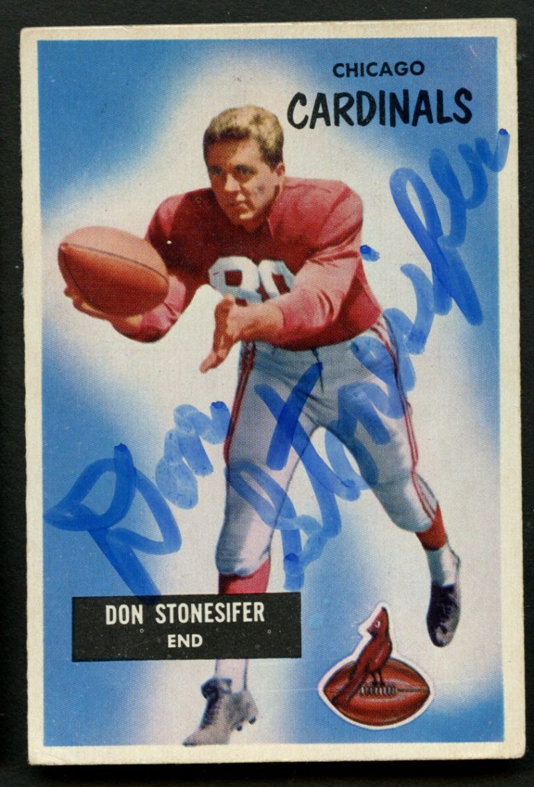 Don Stonesifer #9 signed autograph auto 1955 Bowman Football Trading Card