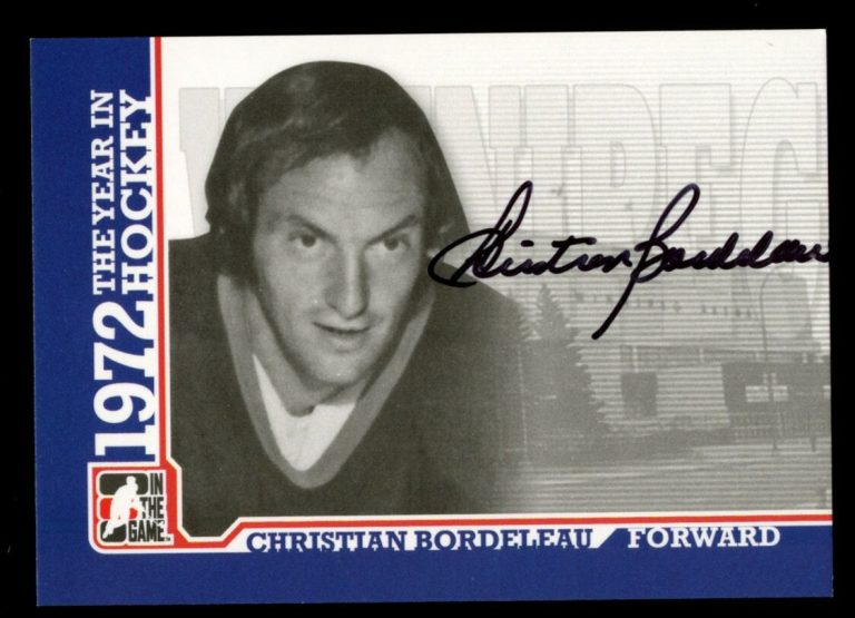 Christian Bordeleau #A-CBO signed autograph 2009 In The Game 1972 Year in Hockey