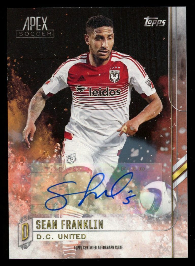 Sean Franklin #77 signed autograph auto 2015 Topps MLS Apex Soccer Trading Card~