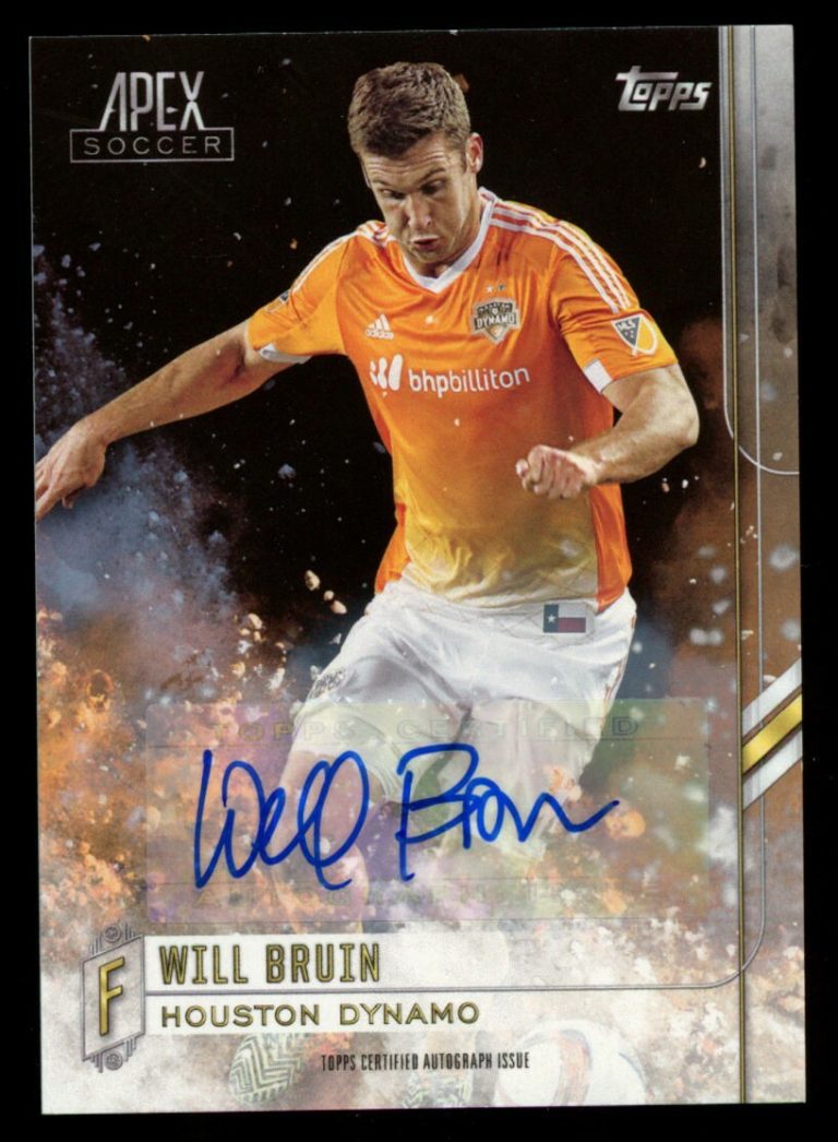 Will Bruin #50 signed autograph auto 2015 Topps MLS Apex Soccer Trading Card ~