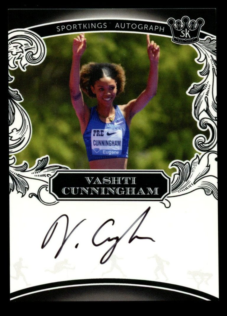 Vashti Cunningham #A43 signed autograph auto 2020 SAGE Sport Kings Card ~
