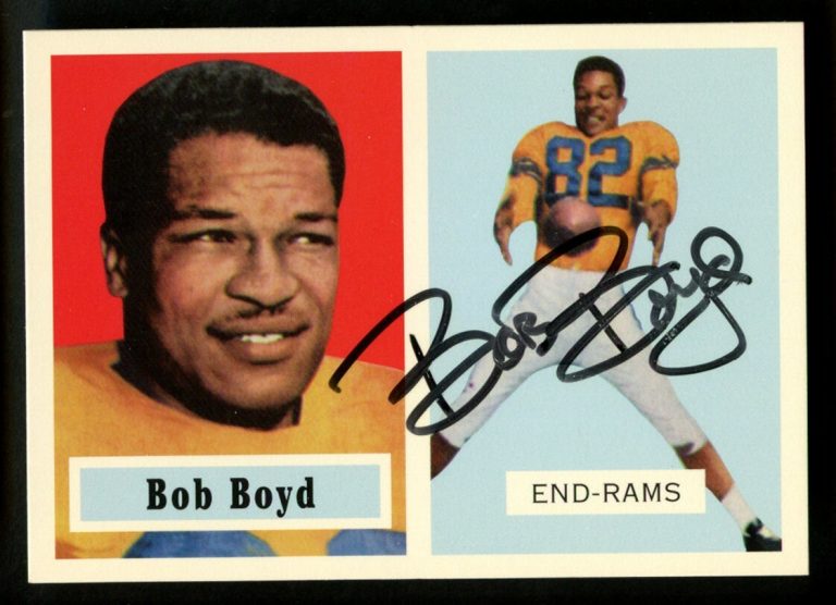 Bob Boyd #70 d2009 signed autograph auto 1994 Topps 1957 Archives Football Card