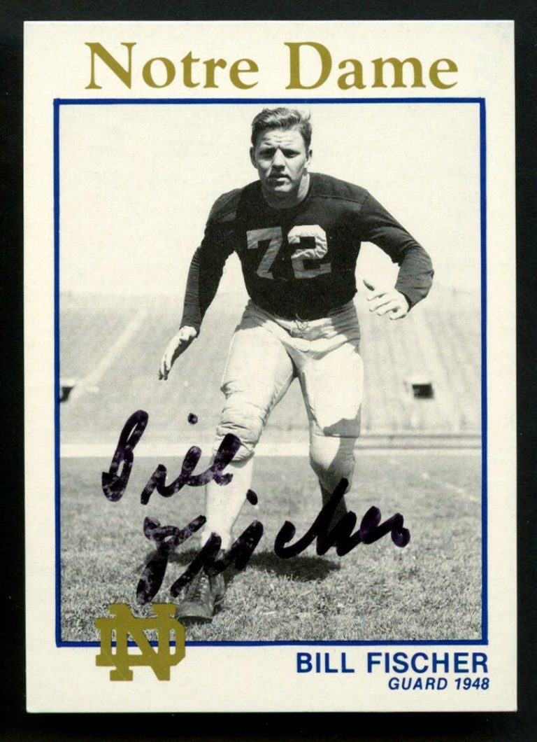 Bill Fischer #13 signed autograph auto Notre Dame Football Trading Card ~