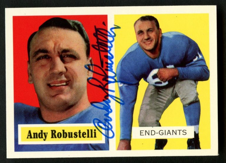 Andy Robustelli #71 d2011 signed autograph 1994 Topps 1957 Archives Football