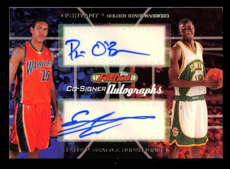 Patrick O'Bryant & Saer Sene #CS-39 auto 2006 Topps Full Court Co-Signer Card