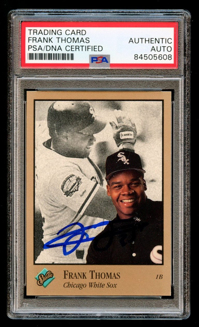 Frank Thomas #159 signed autograph auto 1992 LEAF Studio Baseball Card PSA Slab