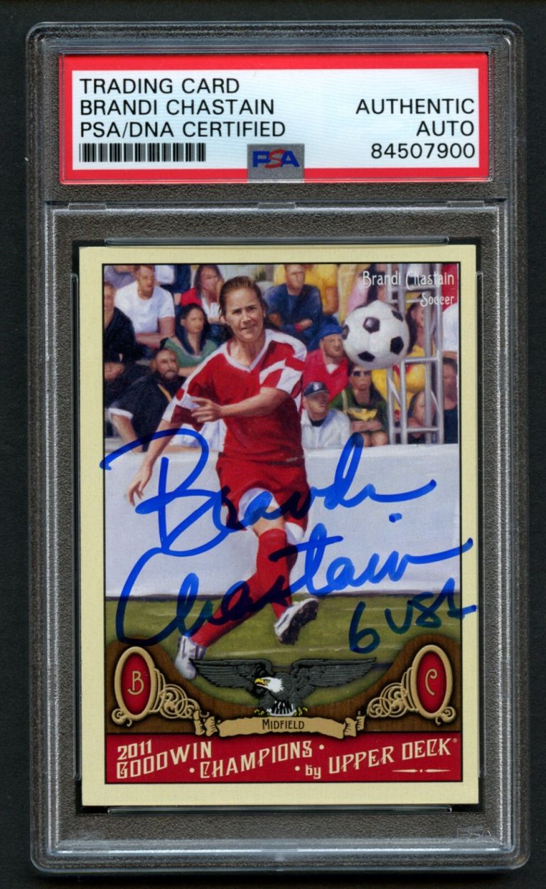 Brandi Chastain #18 signed autograph auto 2011 UD Goodwin Champions Card PSA