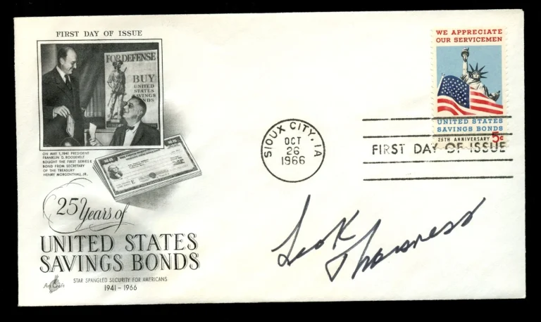 Leo Thorsness d2017 signed autograph FDC Medal of Honor Recipient USAF Vietnam