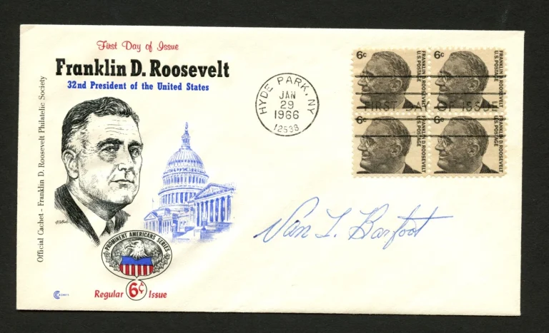 Van Barfoot d2012 signed autograph auto FDC Medal of Honor Recipient Army WWII