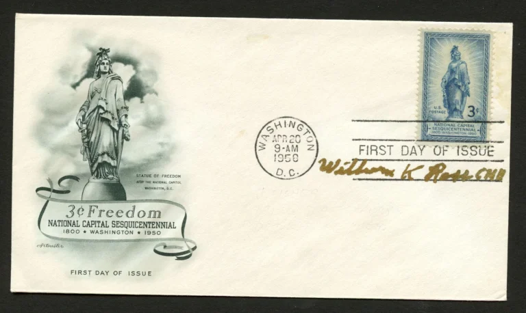 Wilburn K. Ross d2017 signed autograph FDC Medal of Honor Recipient US Army WWII