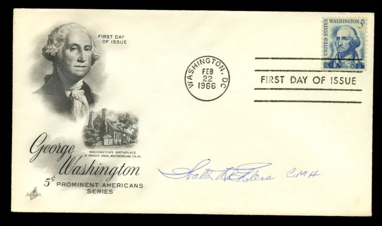 Walter Ehlers d2014 signed autograph FDC Medal of Honor Recipient US Army WWII