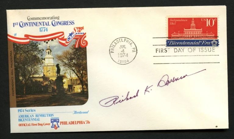 Richard Sorenson d2004 signed autograph FDC Medal of Honor Recipient USMC WWII