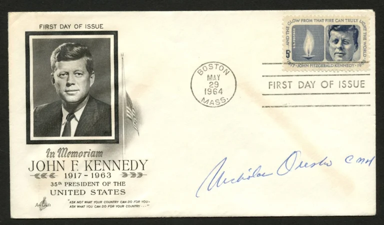 Nicholas Oresko d2013 signed autograph FDC Medal of Honor Recipient US Army WWII