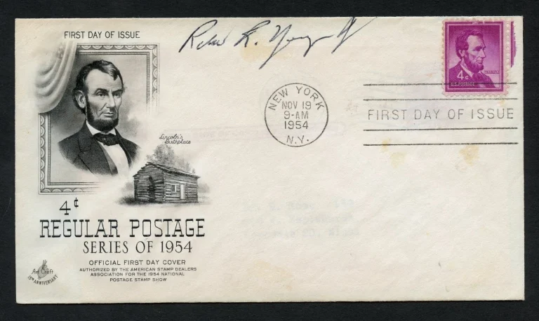 Robert R. Yeager signed autograph auto First Day Cover WWII ACE USAAF