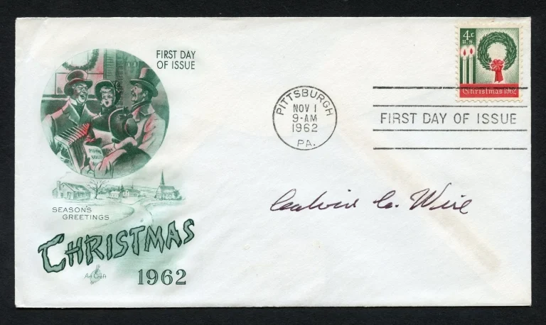 Calvin C. Wire signed autograph auto First Day Cover WWII ACE USAAF