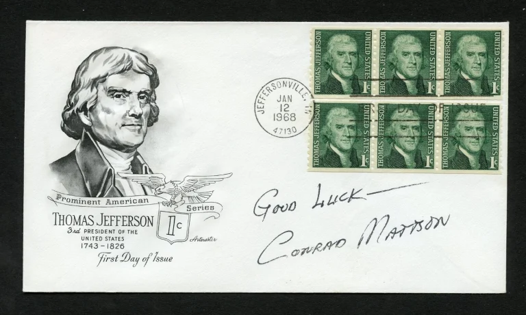 Conrad Mattson d2001 signed autograph auto First Day Cover ACE USAF