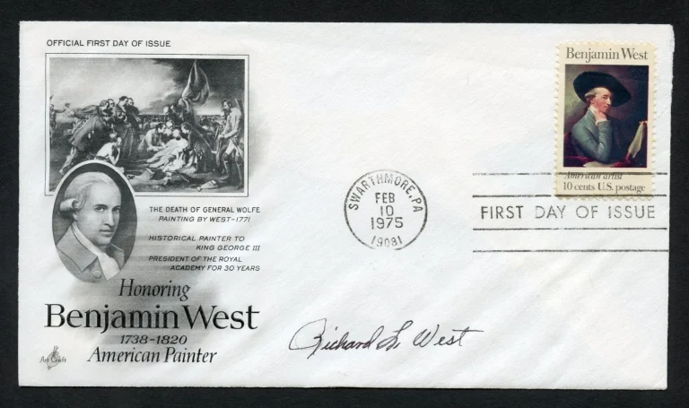 Richard L. West d2005 signed autograph auto First Day Cover WWII ACE USAAF