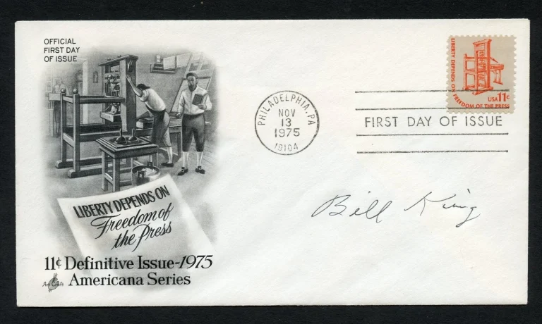 William B. King d2007 signed autograph auto First Day Cover WWII ACE USAAF