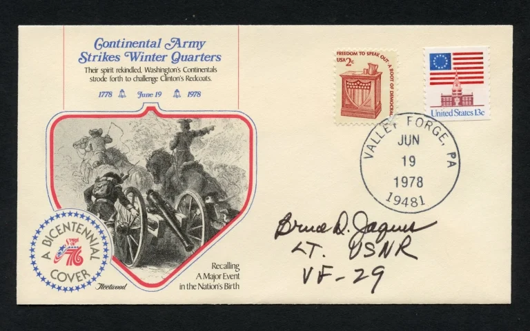 Bruce Donald Jaques signed autograph auto First Day Cover WWII ACE USN