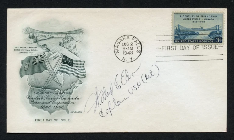 Willard E. Eder d2009 signed autograph auto First Day Cover WWII ACE USN