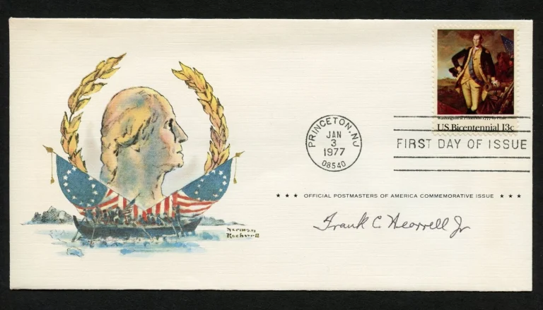 Frank Clint Hearrell d2014 signed autograph auto First Day Cover WWII ACE USN