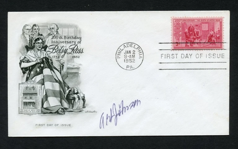 Arthur G. Johnson d2011 signed autograph auto First Day Cover WWII ACE USAAF