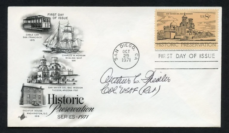 Arthur C. Fiedler d2016 signed autograph auto First Day Cover WWII ACE USAAF