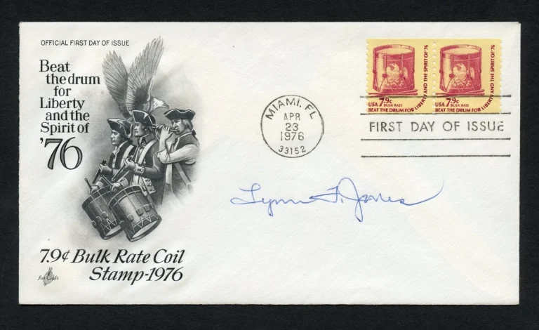 Lynn Jones signed autograph auto First Day Cover WWII ACE USAAF
