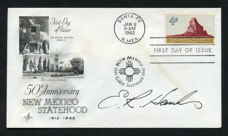 Eugene R. Hanks d2014 signed autograph auto First Day Cover WWII ACE USN