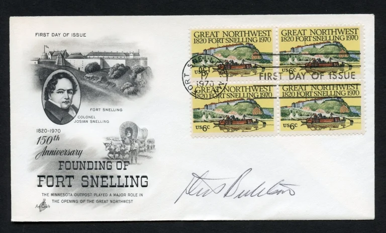 Richard Bertelson signed autograph auto First Day Cover WWII Ace USN