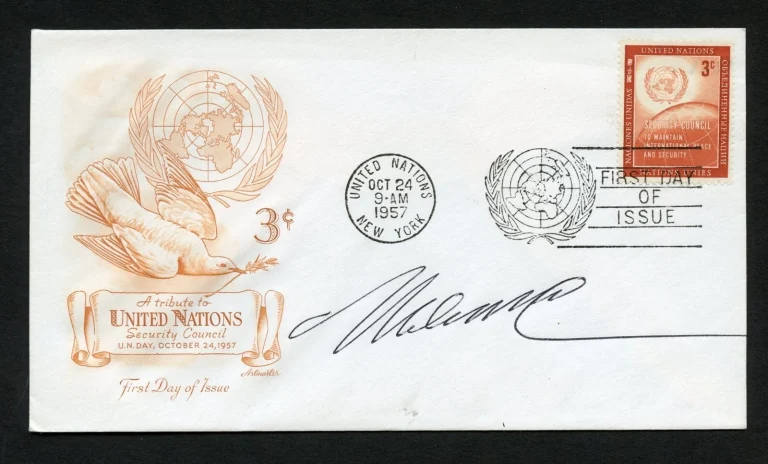 Merle Coons d1997 signed autograph auto First Day Cover WWII ACE USAAF