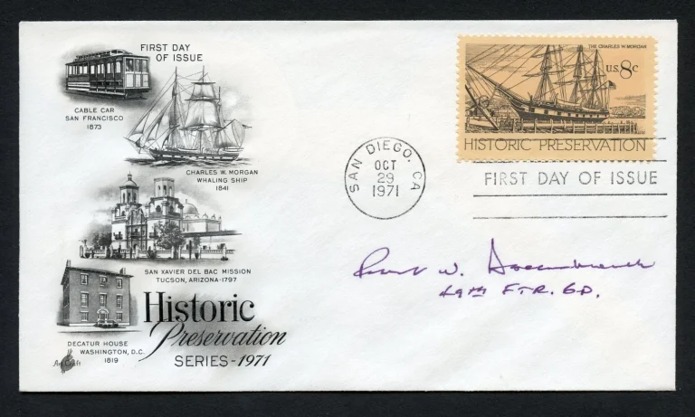 Robert Aschenbrener signed autograph auto First Day Cover WWII Ace USAF