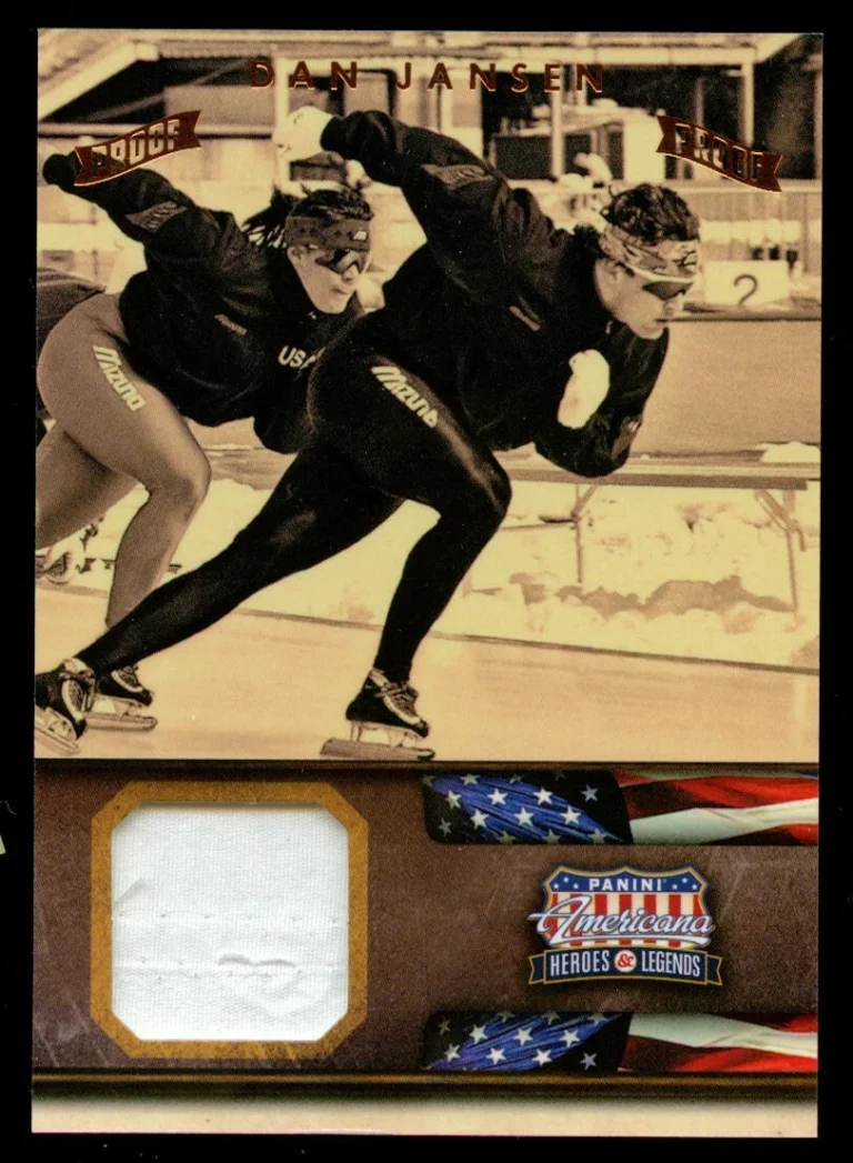 Dan Jansen #78 2012 Panini Americana Proof Relic Speed Skating Card 53/99
