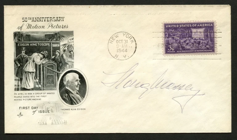 Illona Massey d1974 signed autograph auto FDC Hungarian - American Actress BAS
