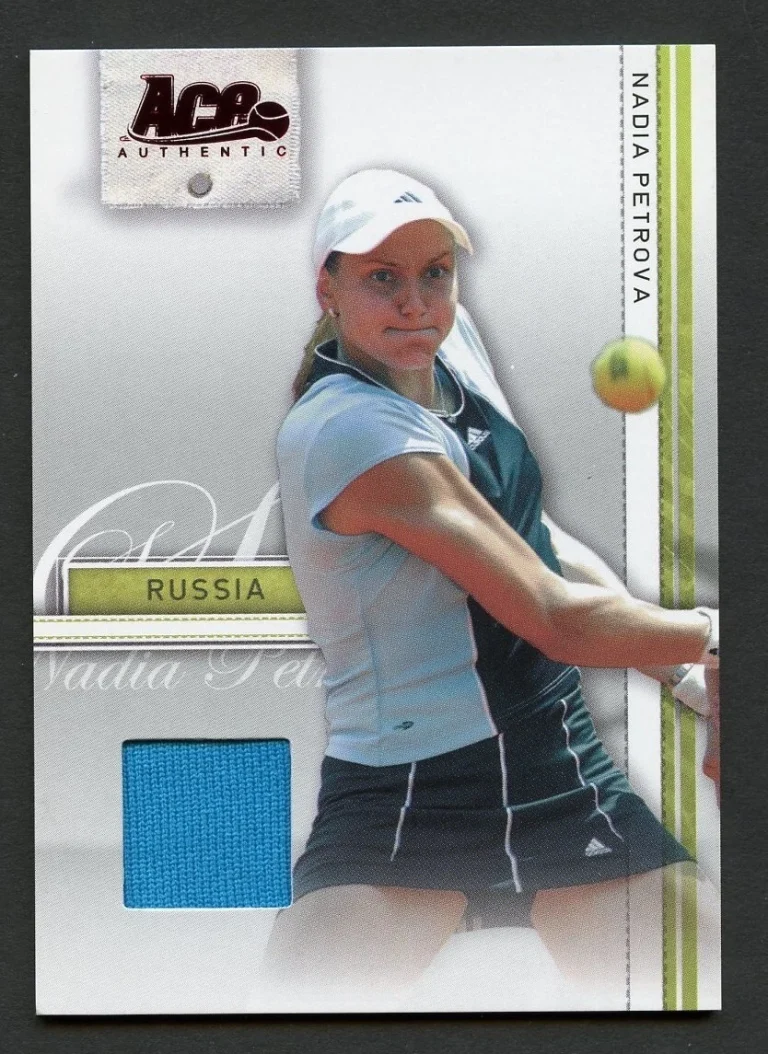 Nadia Petrova 2007 Ace Authentic #27 Match Worn Jersey Relic Trading Tennis Card