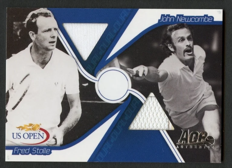 John Newcombe Fred Stolle #US38 2008 Ace Authentic US Open Jerseys 52/79 Card