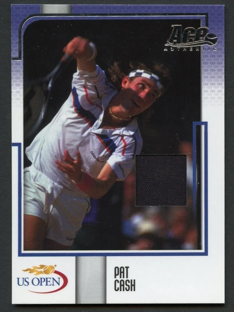 Pat Cash 2008 ACE Authentic #US18 US OPEN Fabric Tennis Trading Card 34/75