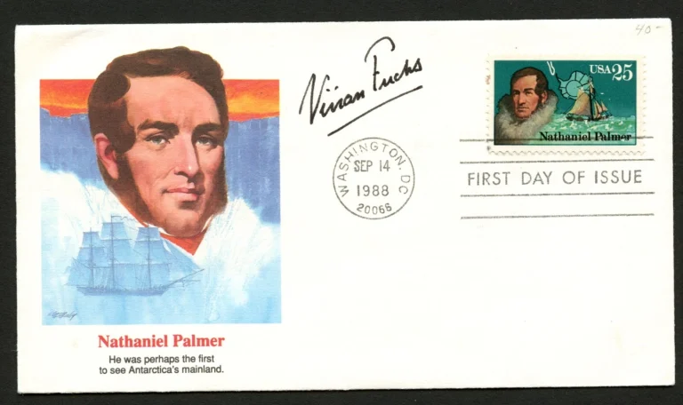 Vivian Fuchs d1999 signed autograph auto First Day Cover Antarctic Explorer BAS